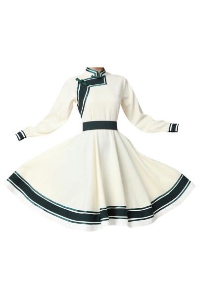 Design women's Mongolian dance performance costumes custom-made new Mongolian dance practice skirt art test swing skirt Mongolian robe Mongolian dance costumes for women SKDO014 45 degree